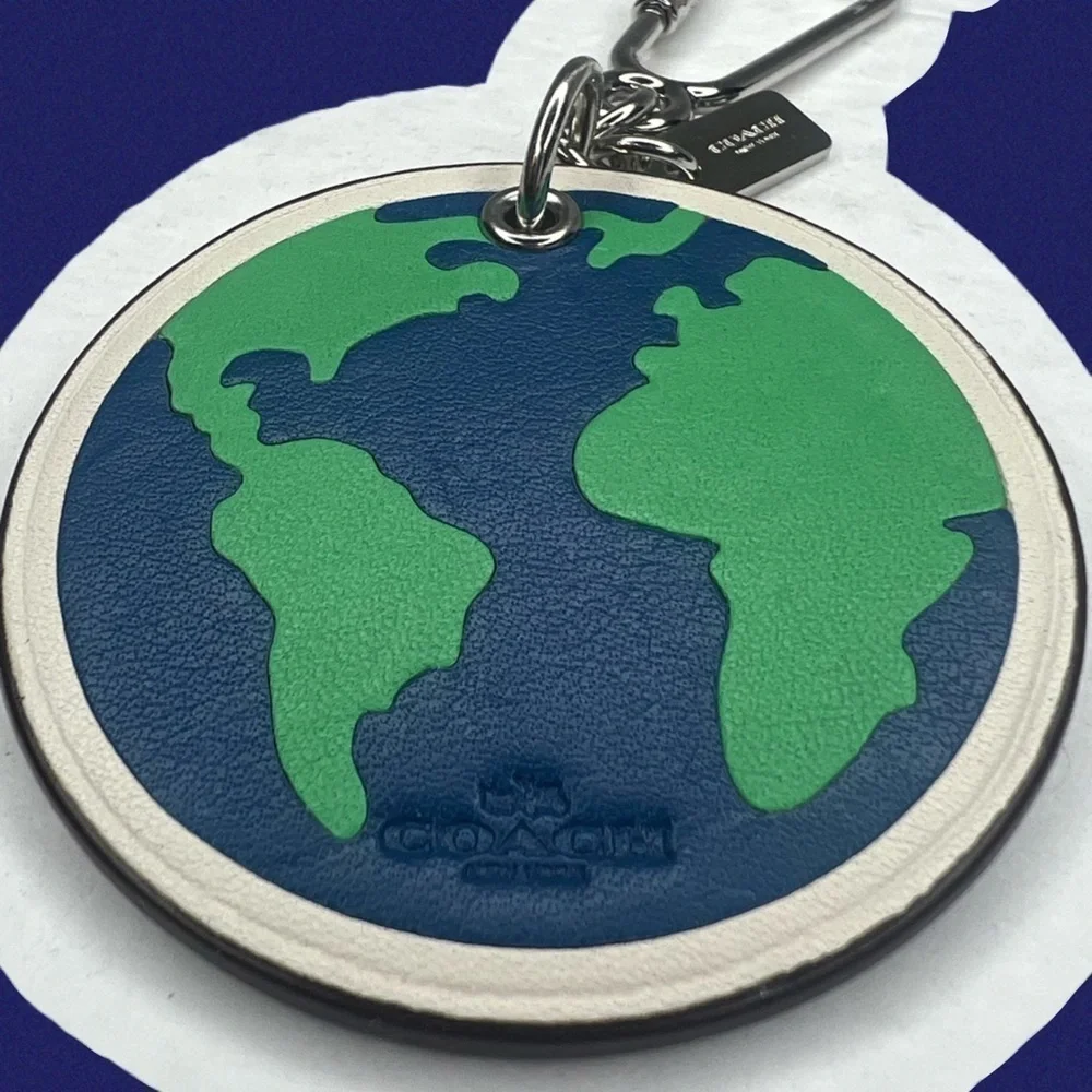 Coach NASA Earth Globe Key Chain Fob F45912 Keychain